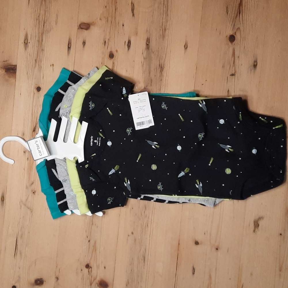 Carter's 6 month original body suit- 5. Brand new, never worn tags still on.